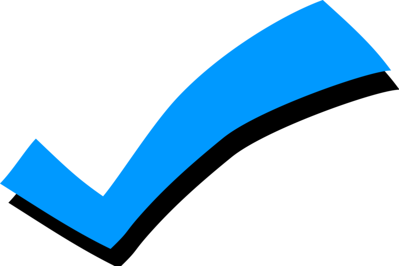 Free Check Mark Transparent Background Clipart Hd Images - Check Mark Png Blue (800x533)