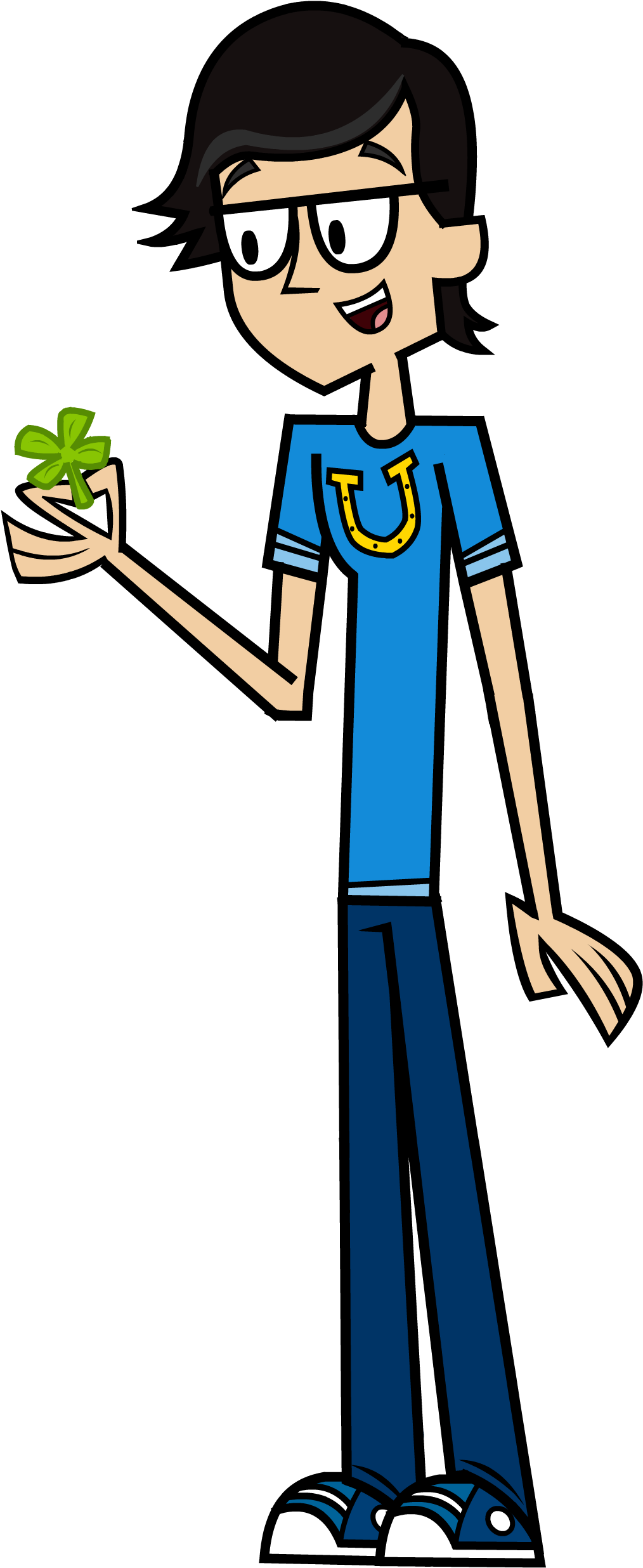 Tim Holding A 4-leaf Clover, A Sign For Luck - Total Drama Gone Wild Tim (1067x2501)