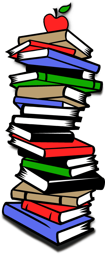 Pin Stack Of Books Clipart - Used Book Sale Clipart (423x900)