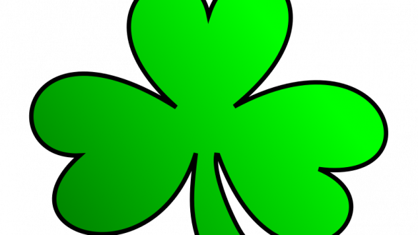 Quality Pictures Of Shamrocks Free Shamrock Clipart - 4 Yapraklı Yonca Png (585x329)