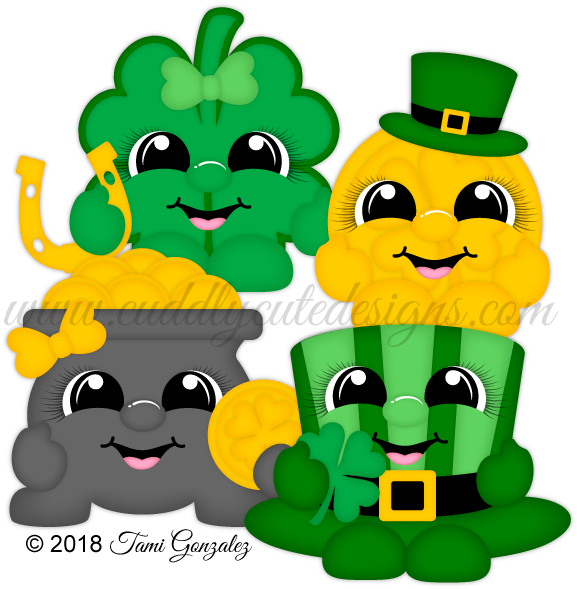 St Patty Cuties - Shamrock (600x600)