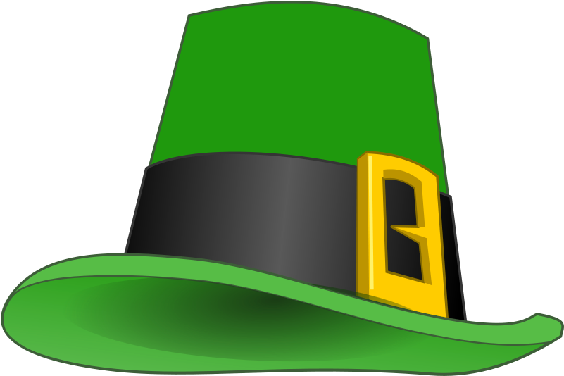 Leprechaun Hat Clip Art - Saint Patricks Day Hat (850x586)