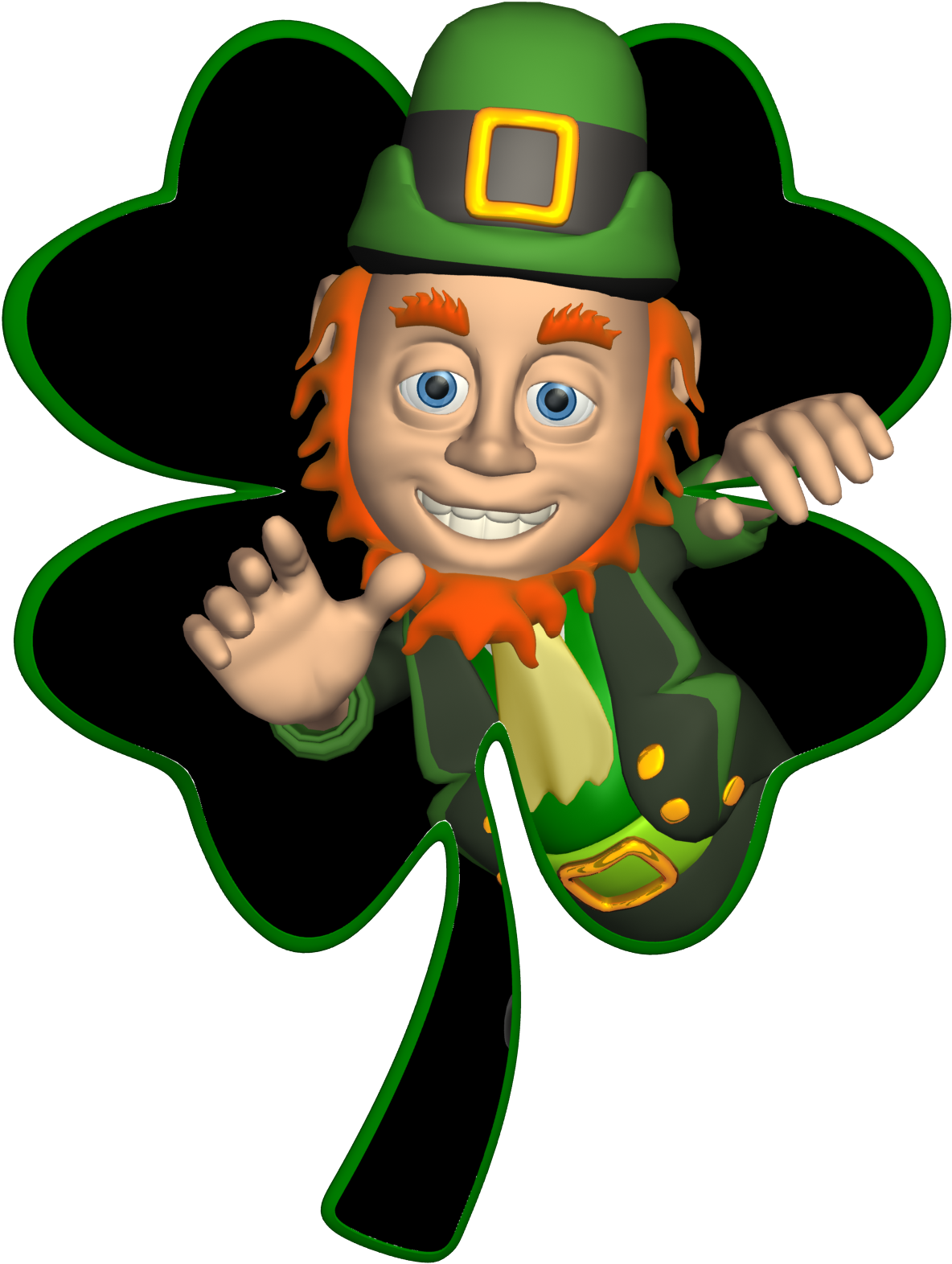 Patrick's Festival Wa - Dancing Leprechaun Animated Gif (1664x1664)
