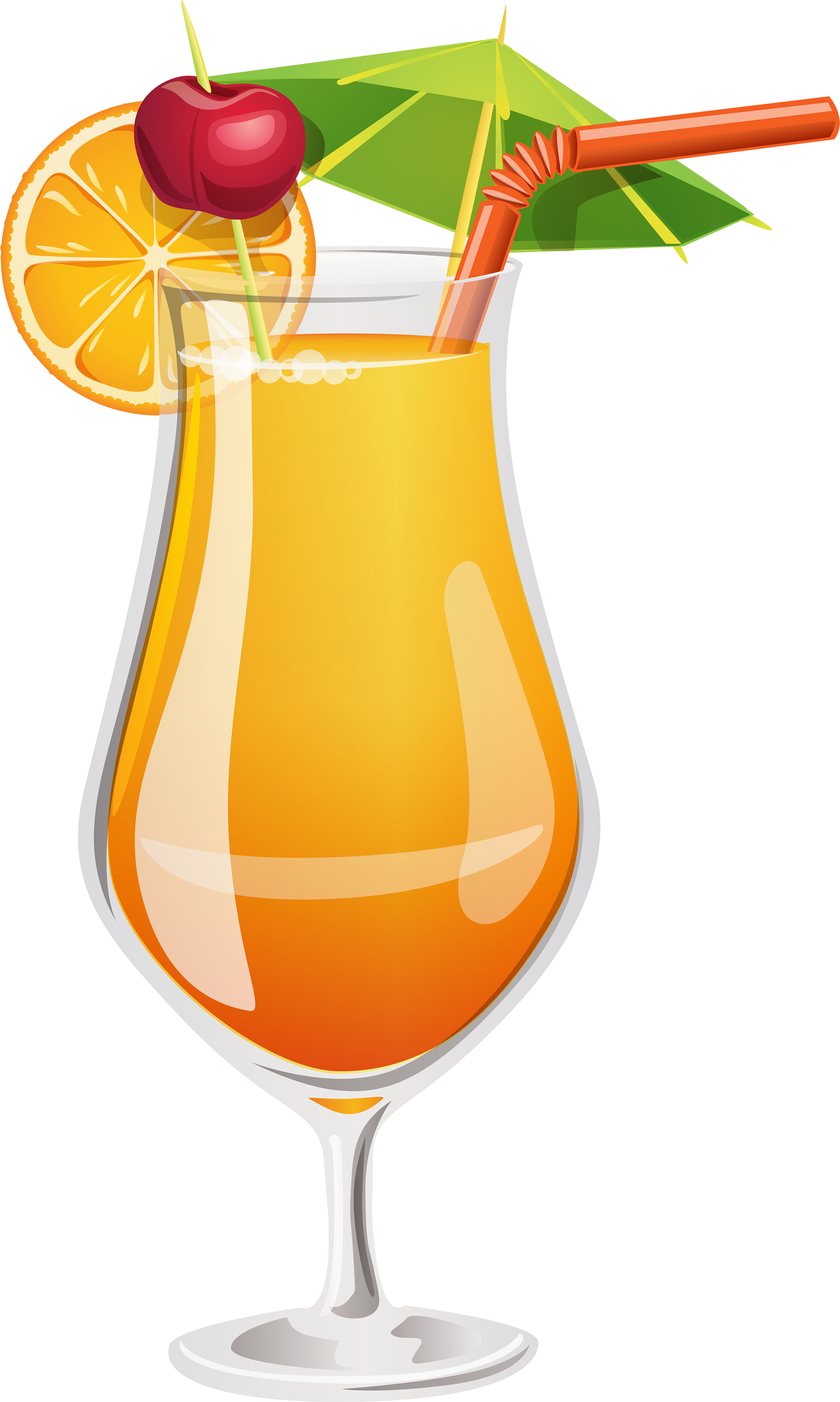 Orange Cocktail Png Clipart - Tequila Sunrise Clip Art (2397x4000)