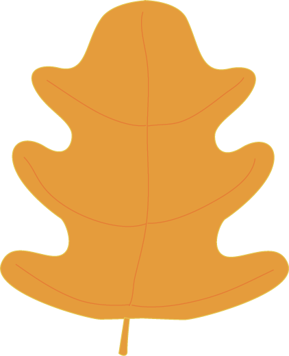 Orange Oak Fall Leaf - Oak Leaf Clip Art Png (422x520)