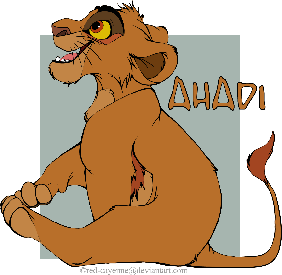 Ahadi Cub By Red-cayenne - Lion King Ahadi Cub (1223x1151)