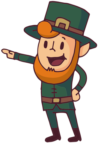 Leprechaun Pointing Cartoon Transparent Png - Cartoon (512x512)