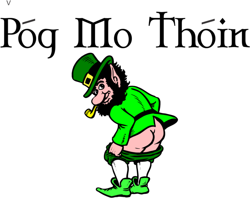 Pog Mo Thoin T-shirt - Kiss Me Im Irish Gif (1024x1024)