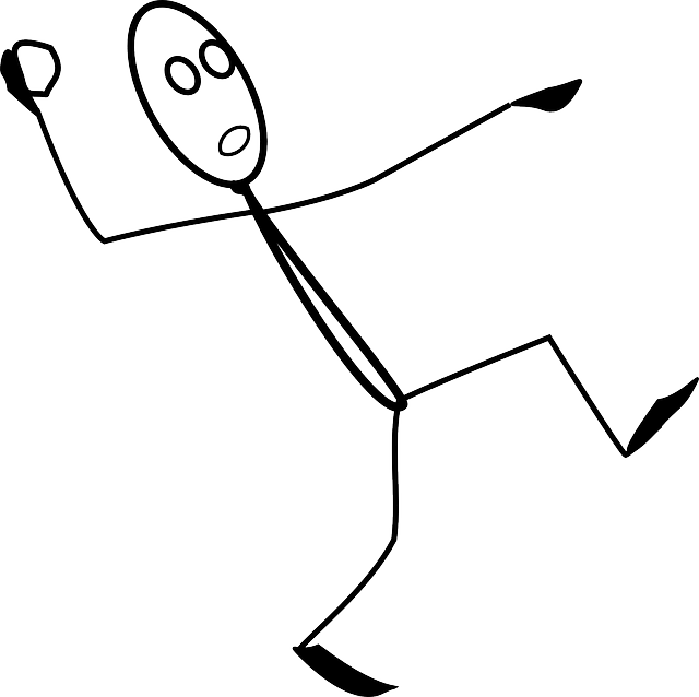 Throwing, Stone, Cast, Launching, Man, Stick-man - Throwing A Stone (640x638)