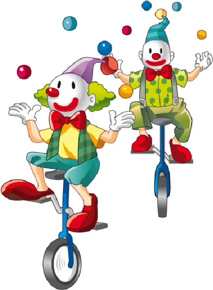 Funny Cartoon Circus Clowns - Jongleurs (600x600)