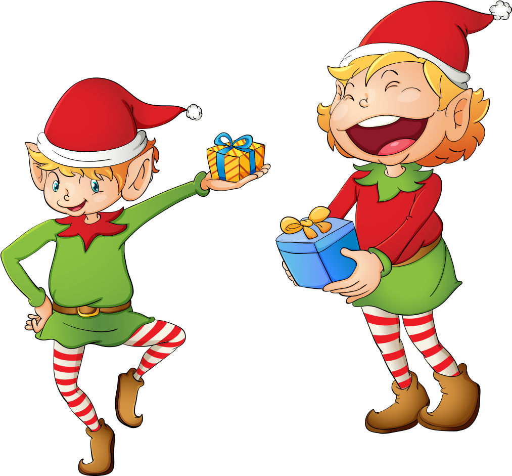 33，可使用adobe - Christmas Elves Laughing (1100x1100)