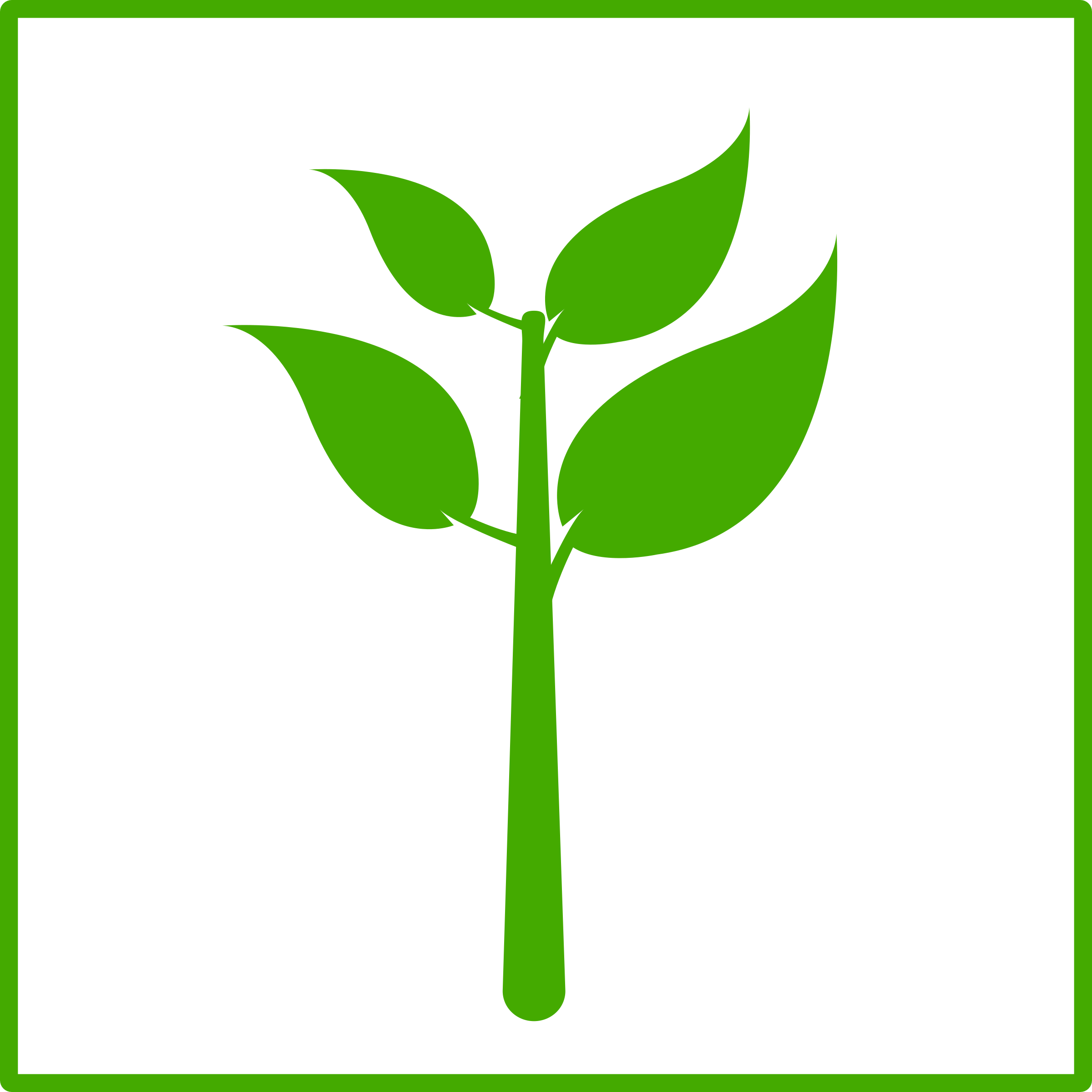 Idea Hand Drawn Icon - Green Plant Icon (2400x2400)