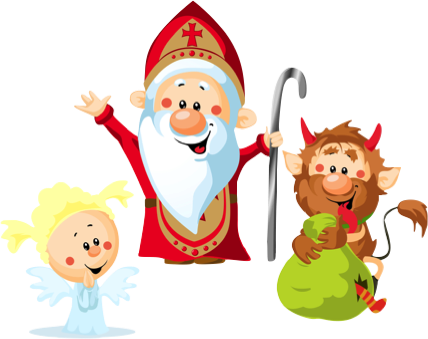 Přijde Letos Mikuláš - Святой Николай Вектор (865x687)