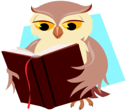 Picture - Owl With Book (457x414)