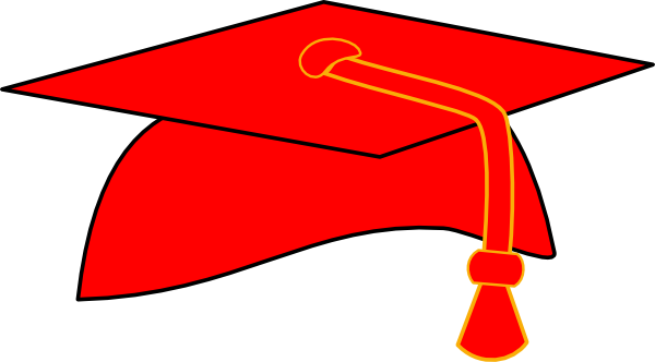 Commencement - - Red Graduation Cap Clipart (600x332)