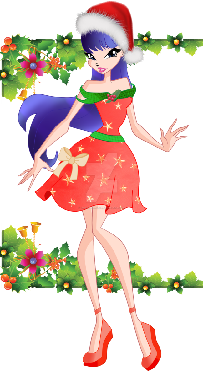 Musa Merry Christmas By Grisoutigrou - Houx De Noel (648x1231)