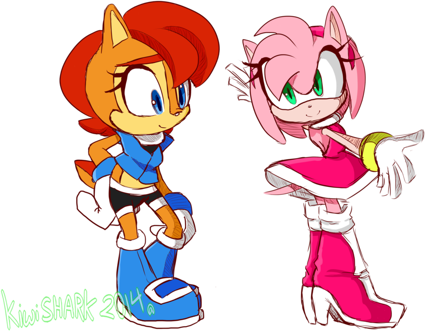 I'm Sorry For Being Kinda Inactive On Deviant Art - Amy And Sally Png (1024x742)