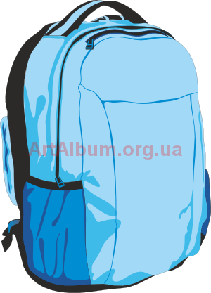 Clipart Sky-blue Backpack - Sky Blue (300x417)