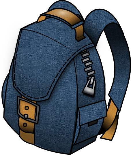 Bag Clipart Back Bag - School Bag Clipart Png (454x538)