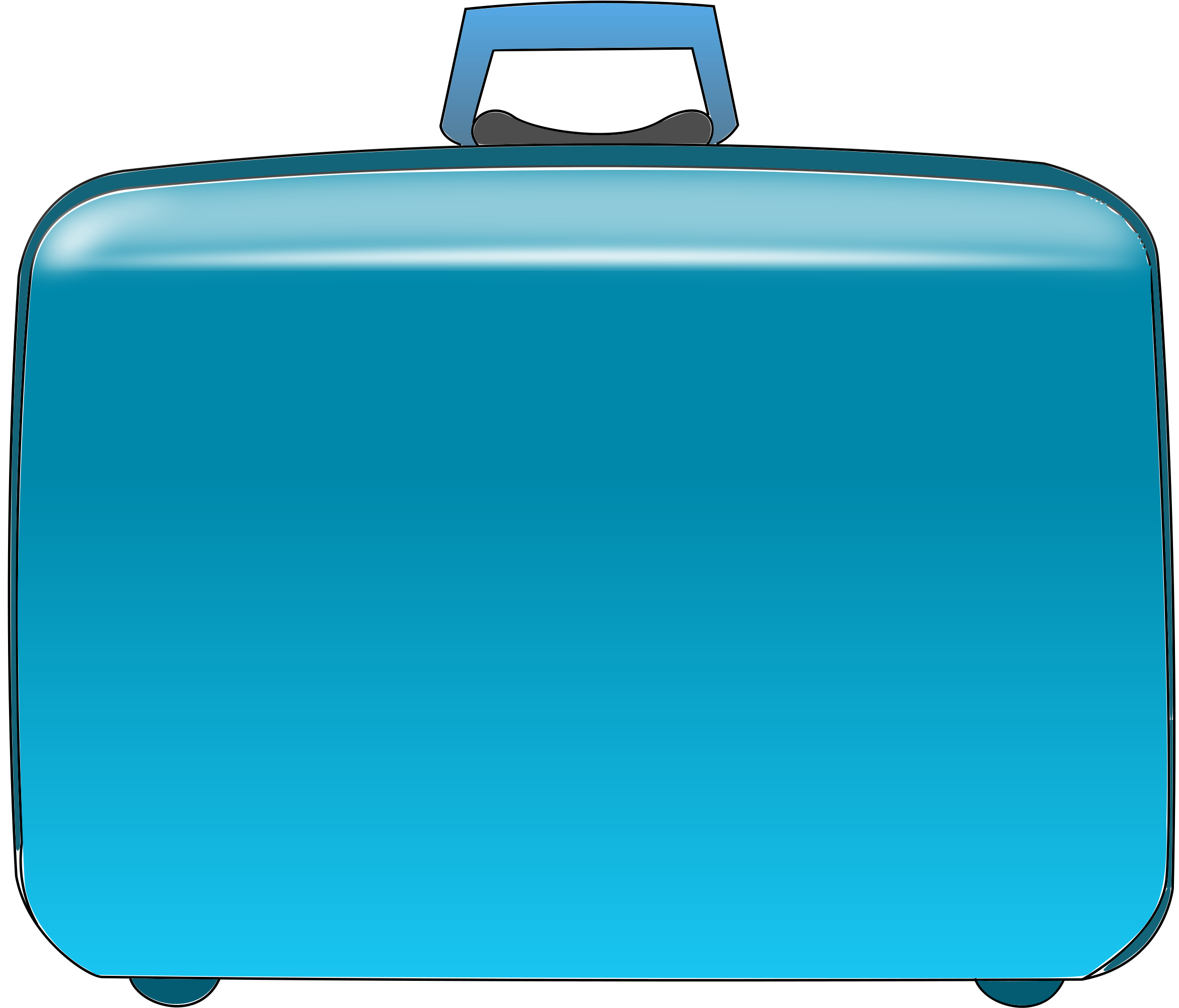 Travel Suitcase Clip Art - Blue Suitcase Clipart (2400x2007)