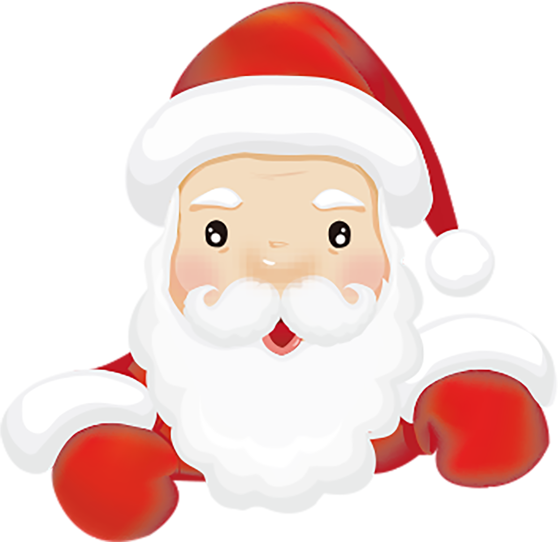 圣诞节卡通圣诞老人头像 - Père Noel (2500x2209)