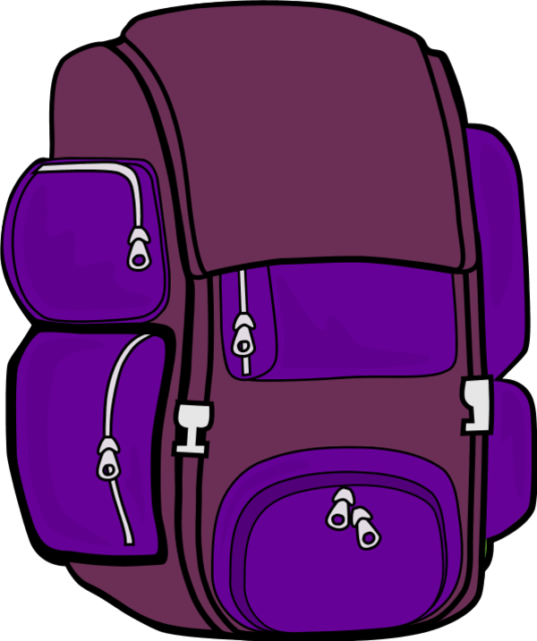 Backpack - Backpack Clip Art (600x717)