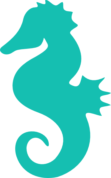 Seahorse Clip Art Free Free Clipart Images - Seahorse Monogrammed Bracelets, Adult Unisex, Pale (372x594)