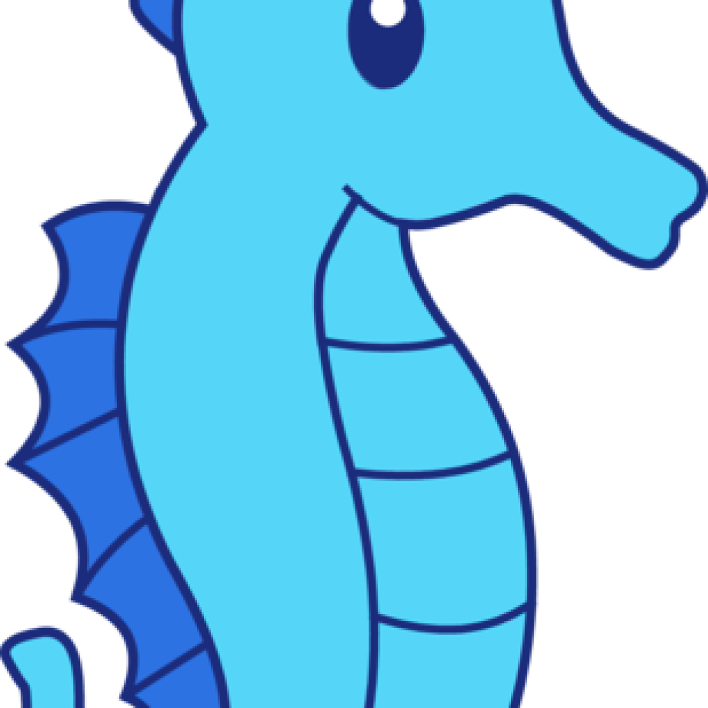 Seahorse Clipart Cute Blue Seahorse Clipart Free Clip - Seahorse Clipart (1024x1024)