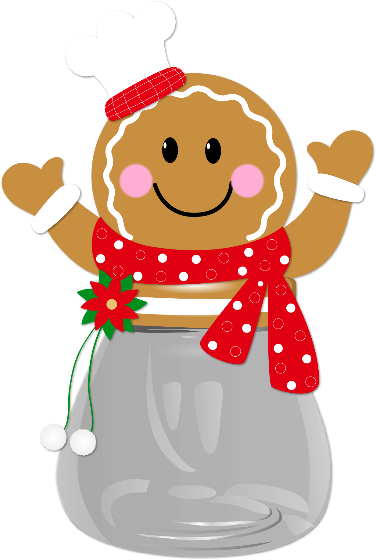 圣诞节糖果罐 - Gingerbread Man (2000x2000)