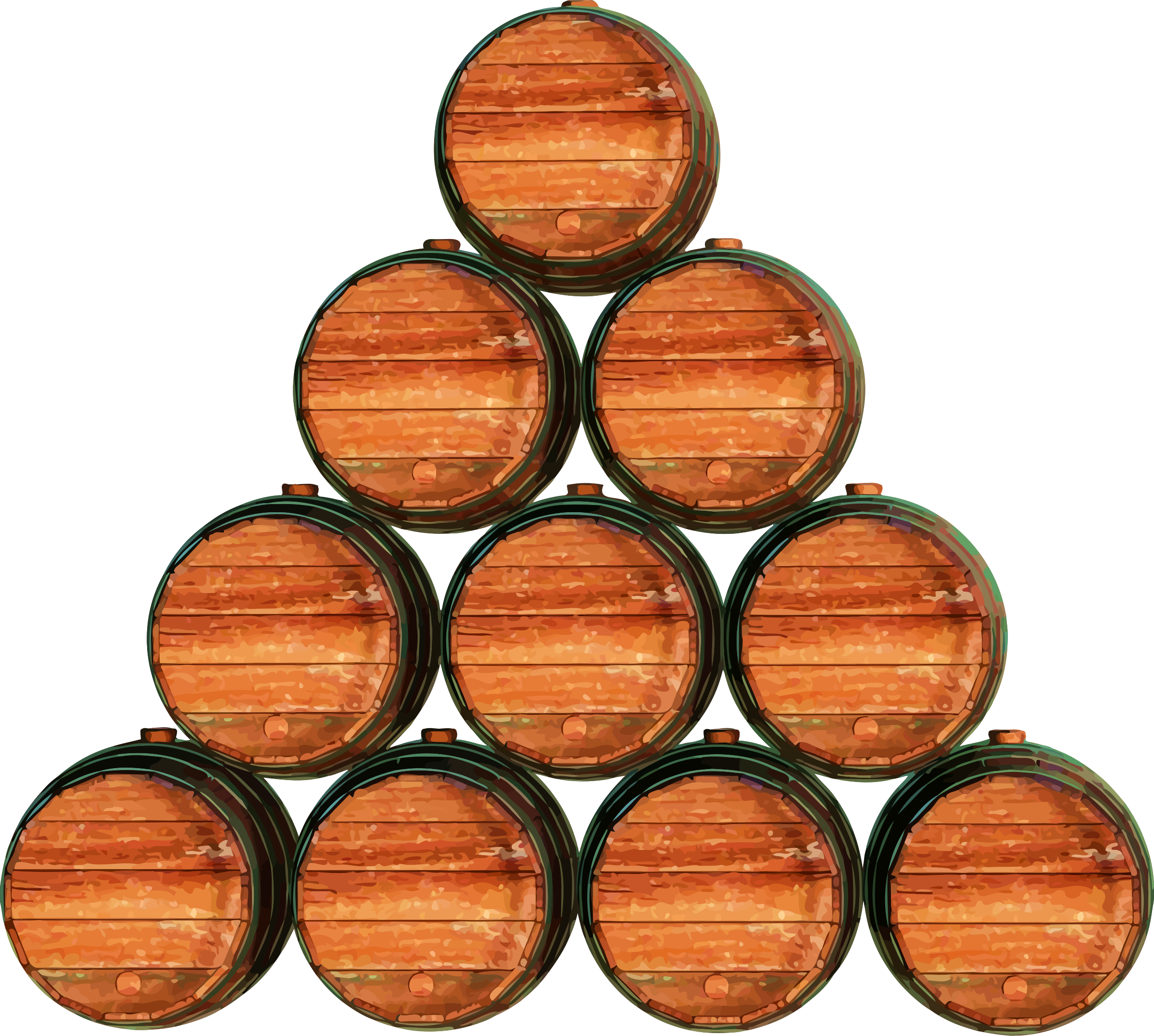 Big Image - Cask Clipart (2400x2154)