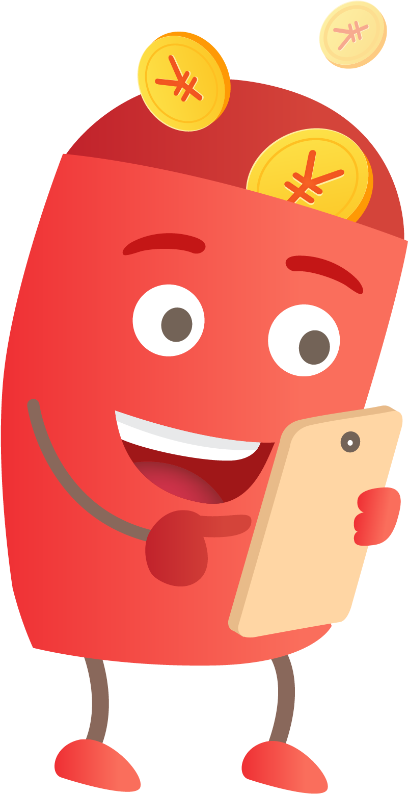 开心玩手机的红包 - Red Envelope (1700x1700)