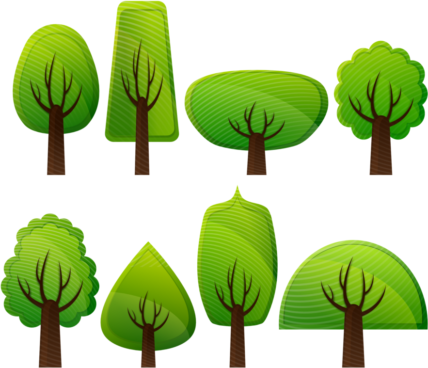 Free Photo Forest Deciduous Trees Trees Broad Leafed - Simple Tree Vector Png (2400x2064)