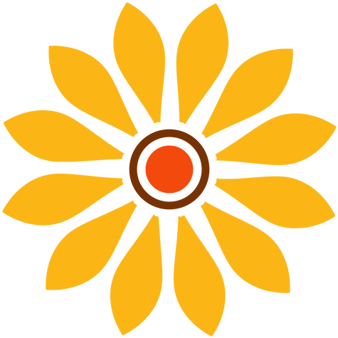 Flat Isolated Sunflower Head Graphic Transparent Png - Sunflower Logo Vector Black (512x512)