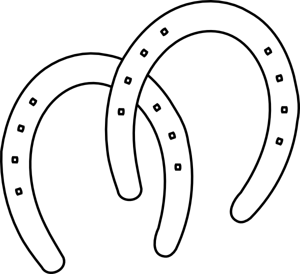 Horseshoe Clipart Double Horseshoe - Double Horseshoe Png (600x548)