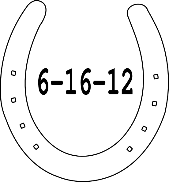 Date Horseshoe Clip Art - White Horseshoe Png (552x594)