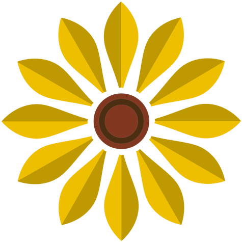 Sunflower Head Vector Graphic Transparent Png - Crockery Unit Dining Room Cabinet (512x512)