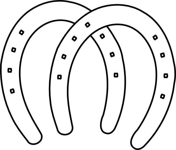 Horseshoe Clipart Double Horseshoe - Clip Art (600x510)