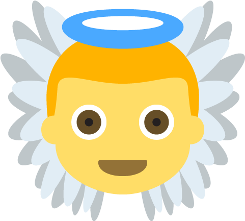 Baby Angel Emoji Emoticon Vector Icon - Illustration (512x512)