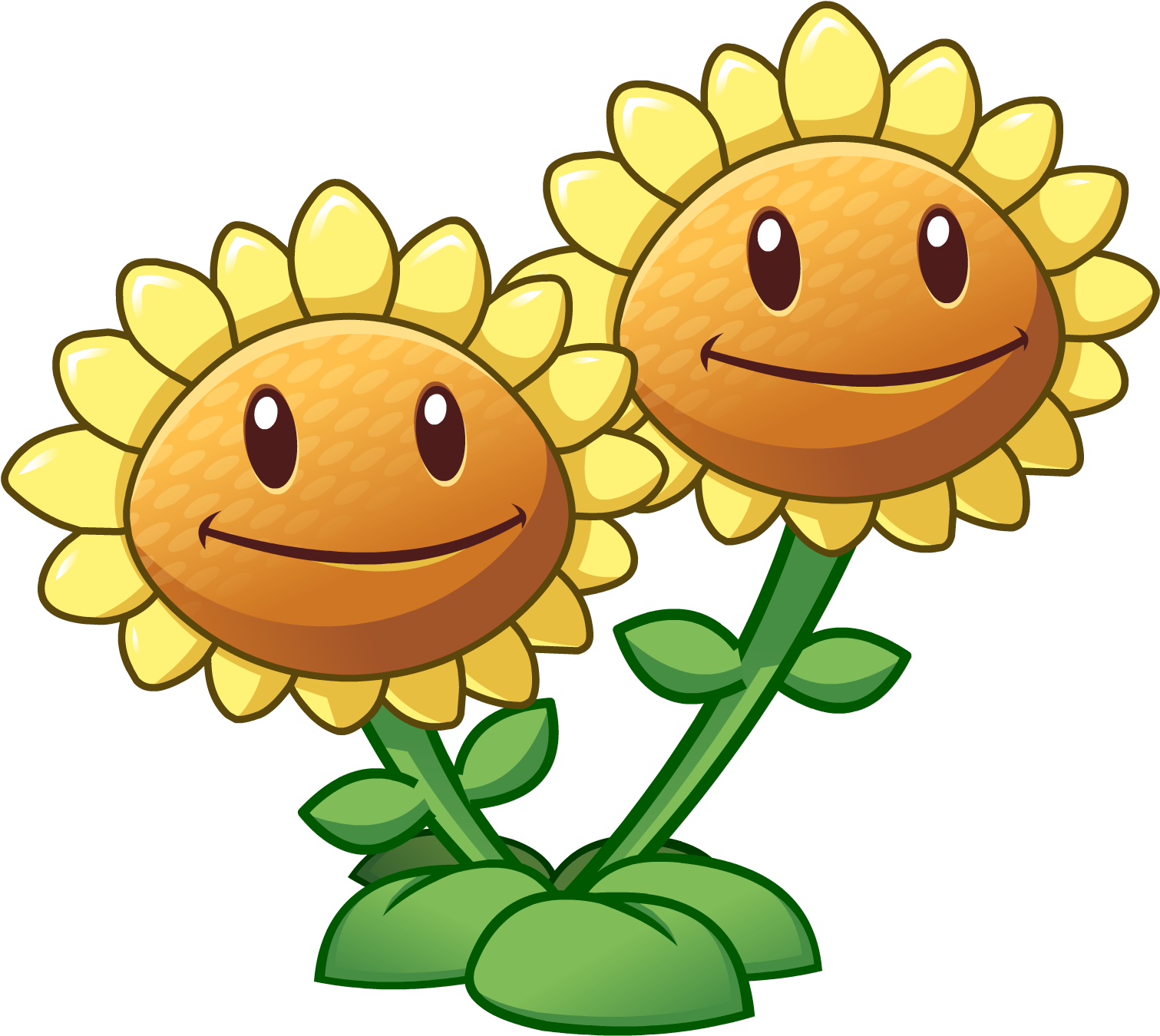 Plants Vs Zombies 2 Zombie Characters - Plants Vs Zombies 2 Twin Sunflower (1523x1362)