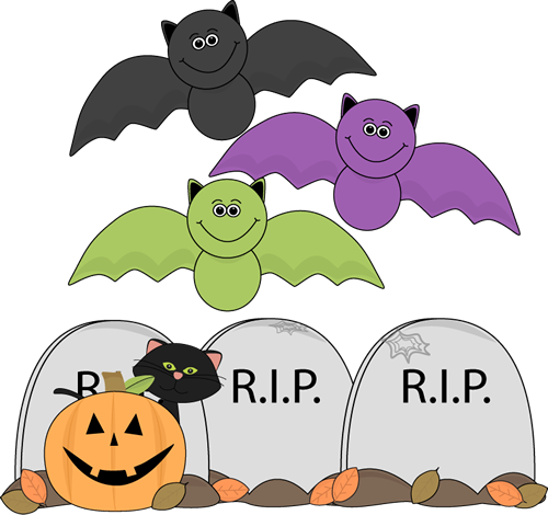 Fun Halloween Graveyard - Png Halloween Scenes (500x470)