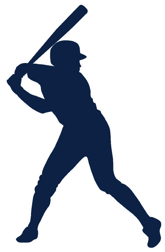 Black Silhouette Baseball Player2 - Major League Baseball Logo (600x865)