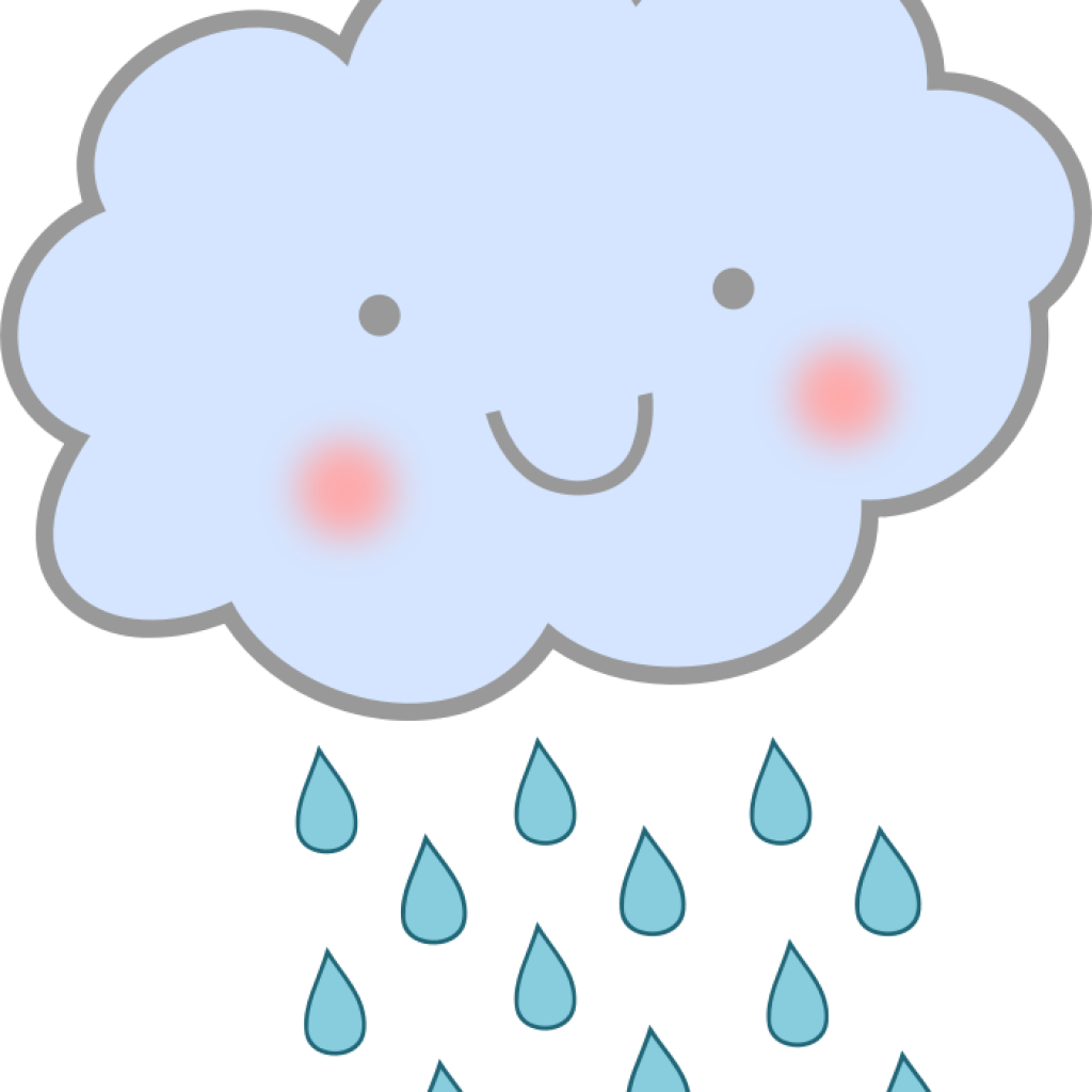Rain Cloud Clipart Clipart Cute Rain Cloud Clipart - Cute Rain Transparent Clipart (1024x1024)