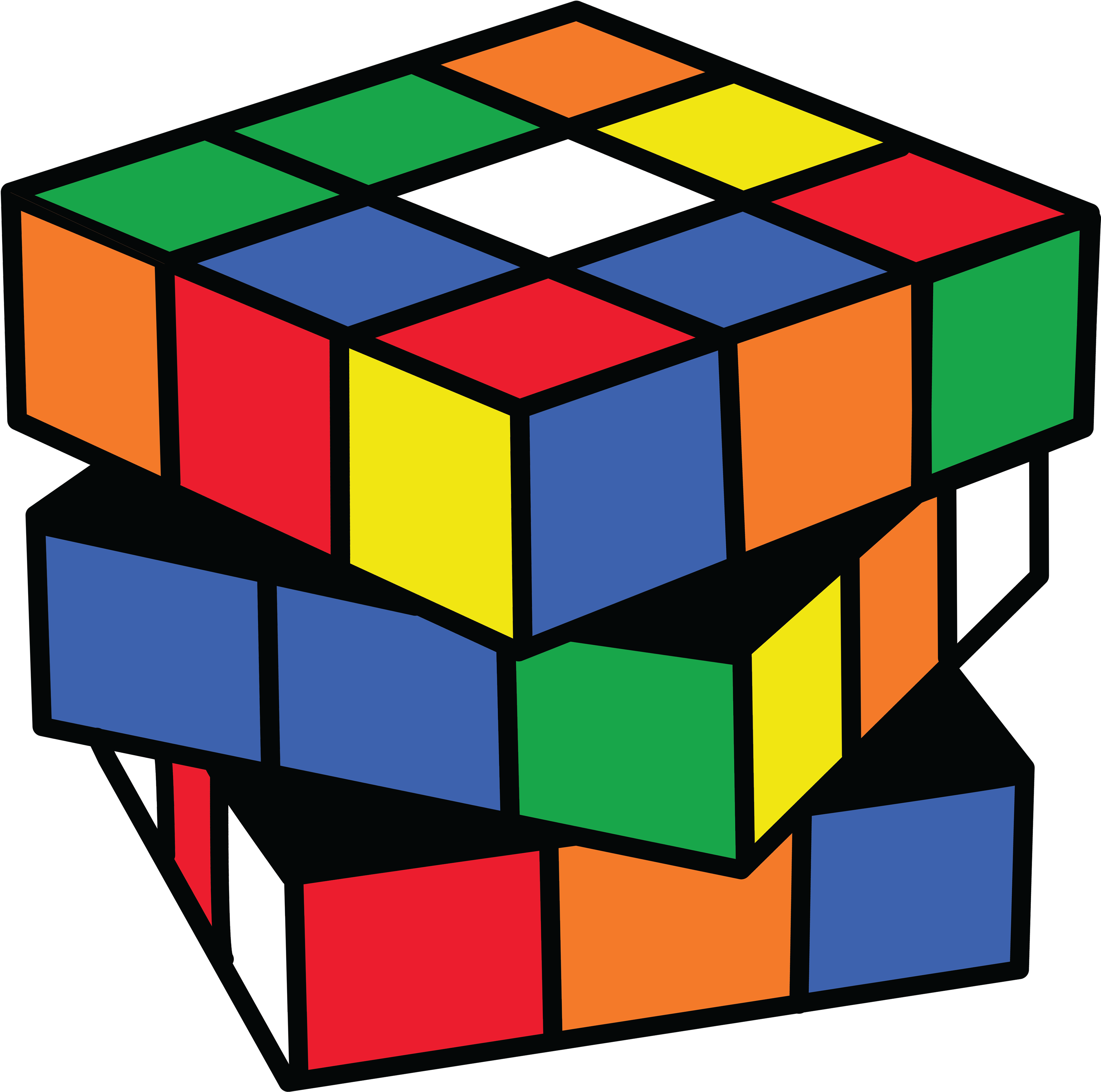 Rubiks Cube Puzzle Clipart Free - Cube (4542x4462)