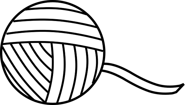 Yarn Thread Twine Ball Sewing Household Co - Ball Of Yarn Clipart (596x340)
