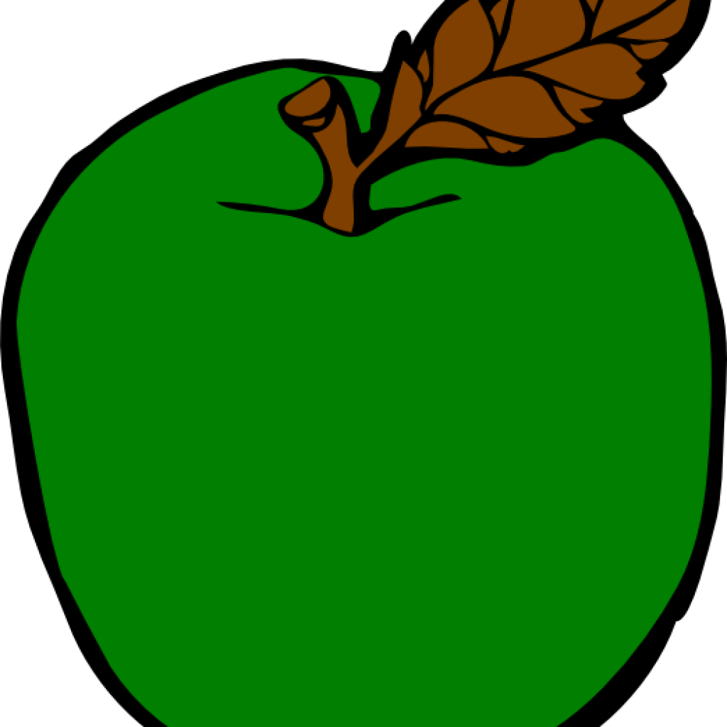 Green Apple Clipart Green Apple Clip Art At Clker Vector - Teacher Clipart Black And White (1024x1024)