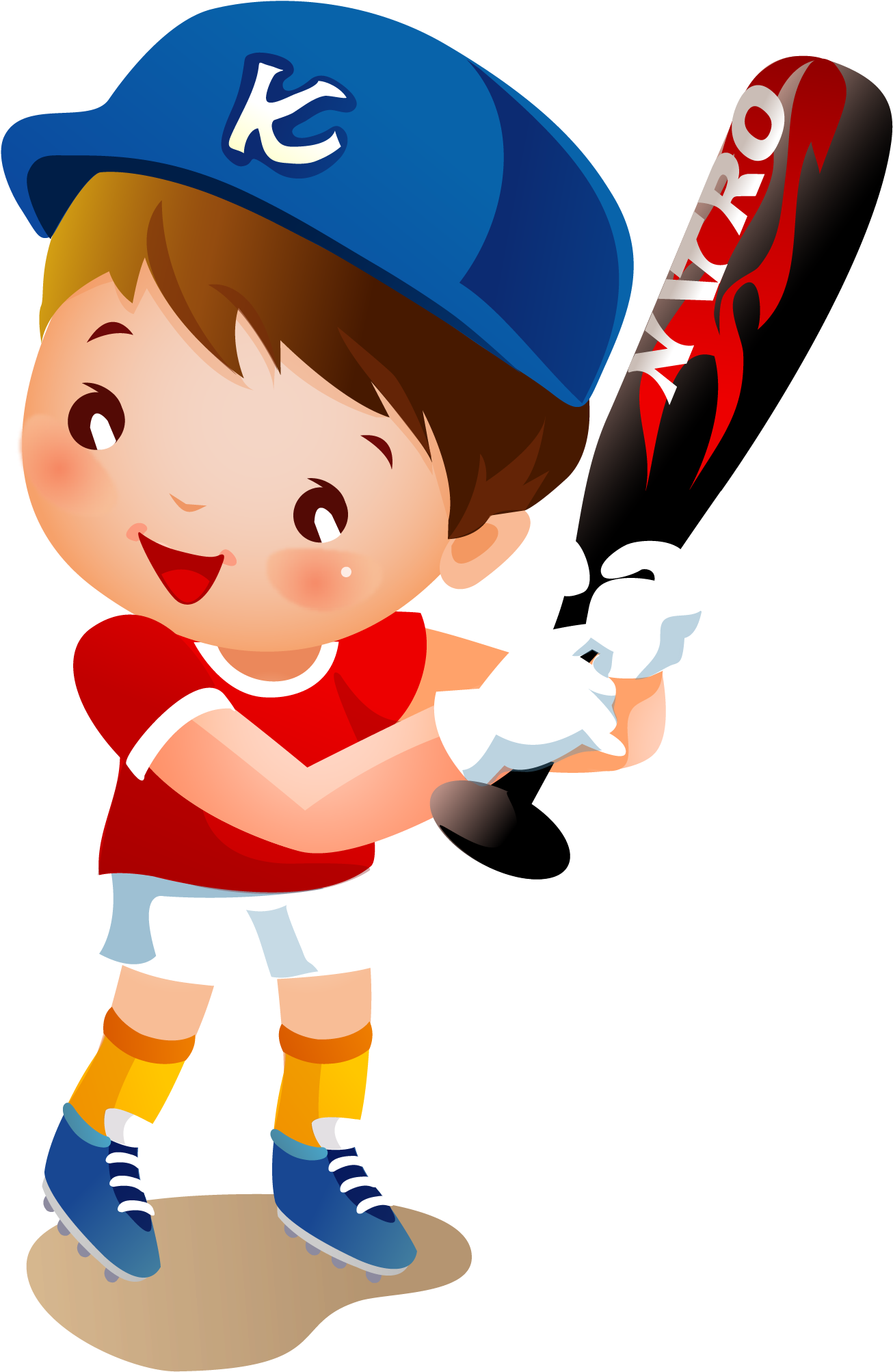 Baseball Cartoon Children Vector Material - 卡通 (2083x2083)