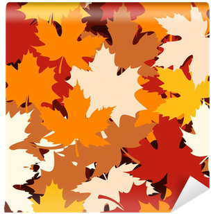 Seamless Pattern With Autumn Maple Leaves - Maple Leaf (400x400)