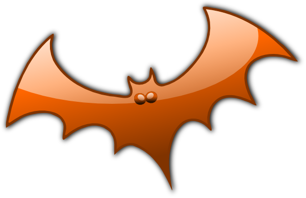 Orange Bat Clip Art At Clker - Small Halloween (1024x665)