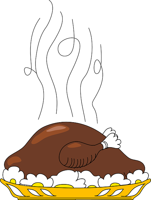 Turkey, Plate, Hot, Smoking, Bird, Animal - Turkey On A Plate (485x640)