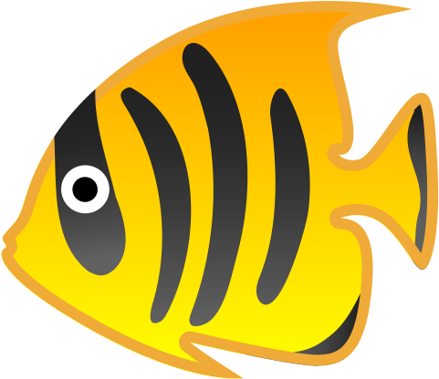22294 Tropical Fish Icon - Yellow Fish Emoji (512x512)